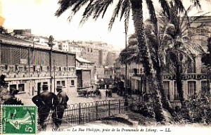 Oran - Rue Philippe vue de la Promenade de Letang